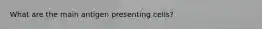 What are the main antigen presenting cells?