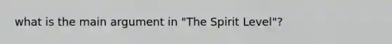 what is the main argument in "The Spirit Level"?