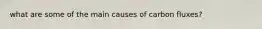 what are some of the main causes of carbon fluxes?
