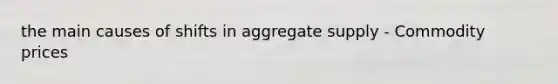 the main causes of shifts in aggregate supply - Commodity prices