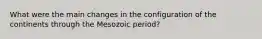 What were the main changes in the configuration of the continents through the Mesozoic period?