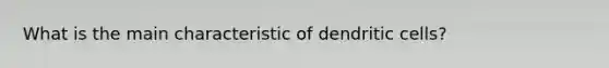 What is the main characteristic of dendritic cells?