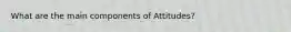 What are the main components of Attitudes?