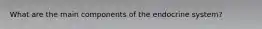 What are the main components of the endocrine system?