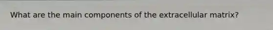 What are the main components of the extracellular matrix?