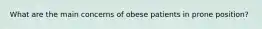 What are the main concerns of obese patients in prone position?