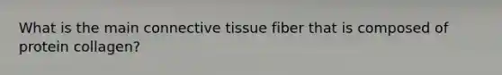 What is the main connective tissue fiber that is composed of protein collagen?