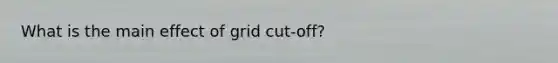 What is the main effect of grid cut-off?