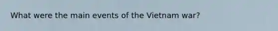 What were the main events of the Vietnam war?