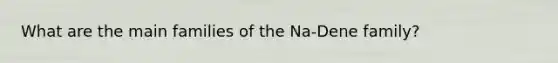 What are the main families of the Na-Dene family?