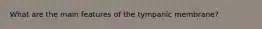 What are the main features of the tympanic membrane?