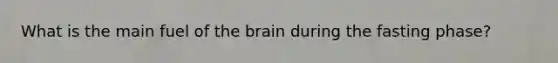 What is the main fuel of the brain during the fasting phase?