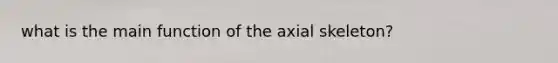 what is the main function of the axial skeleton?