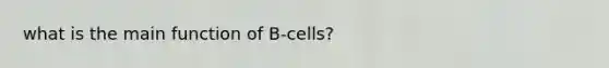 what is the main function of B-cells?