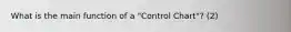 What is the main function of a "Control Chart"? (2)