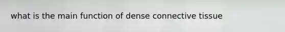 what is the main function of dense connective tissue