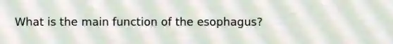 What is the main function of <a href='https://www.questionai.com/knowledge/kSjVhaa9qF-the-esophagus' class='anchor-knowledge'>the esophagus</a>?