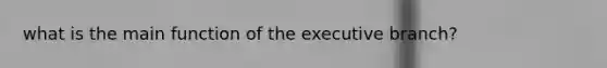 what is the main function of the executive branch?