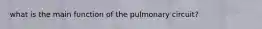 what is the main function of the pulmonary circuit?