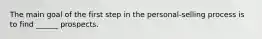 The main goal of the first step in the personal-selling process is to find ______ prospects.