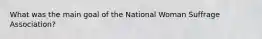 What was the main goal of the National Woman Suffrage Association?