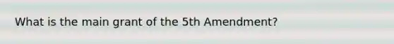 What is the main grant of the 5th Amendment?