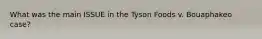 What was the main ISSUE in the Tyson Foods v. Bouaphakeo case?