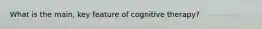 What is the main, key feature of cognitive therapy?