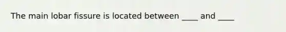 The main lobar fissure is located between ____ and ____