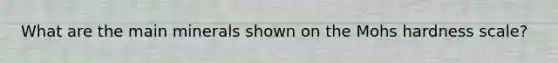 What are the main minerals shown on the Mohs hardness scale?