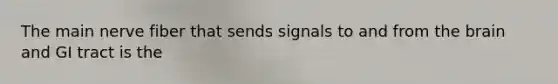 The main nerve fiber that sends signals to and from <a href='https://www.questionai.com/knowledge/kLMtJeqKp6-the-brain' class='anchor-knowledge'>the brain</a> and GI tract is the