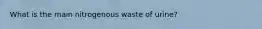 What is the main nitrogenous waste of urine?