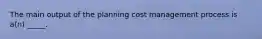 The main output of the planning cost management process is a(n) _____.