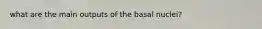 what are the main outputs of the basal nuclei?