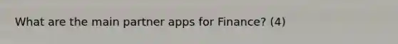 What are the main partner apps for Finance? (4)