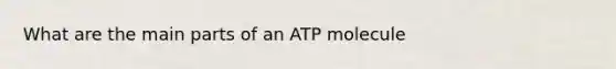 What are the main parts of an ATP molecule