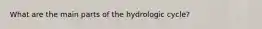 What are the main parts of the hydrologic cycle?