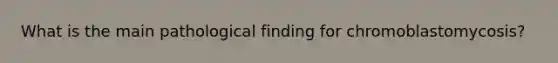 What is the main pathological finding for chromoblastomycosis?