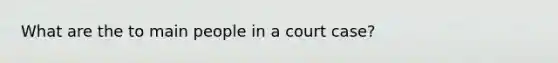 What are the to main people in a court case?