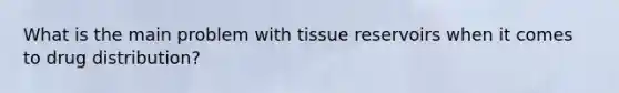 What is the main problem with tissue reservoirs when it comes to drug distribution?