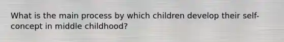 What is the main process by which children develop their self-concept in middle childhood?