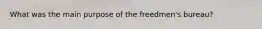 What was the main purpose of the freedmen's bureau?