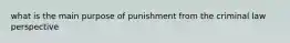 what is the main purpose of punishment from the criminal law perspective