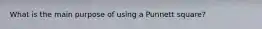 What is the main purpose of using a Punnett square?