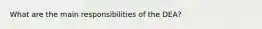 What are the main responsibilities of the DEA?