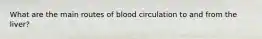 What are the main routes of blood circulation to and from the liver?