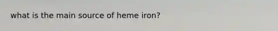 what is the main source of heme iron?