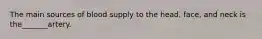 The main sources of blood supply to the head, face, and neck is the_______artery.