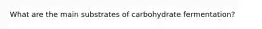 What are the main substrates of carbohydrate fermentation?