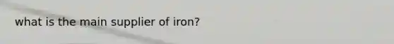 what is the main supplier of iron?